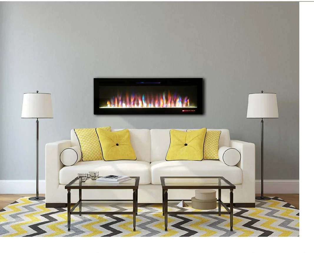 Three-Sided Electric Fireplace - E7P - Detail view