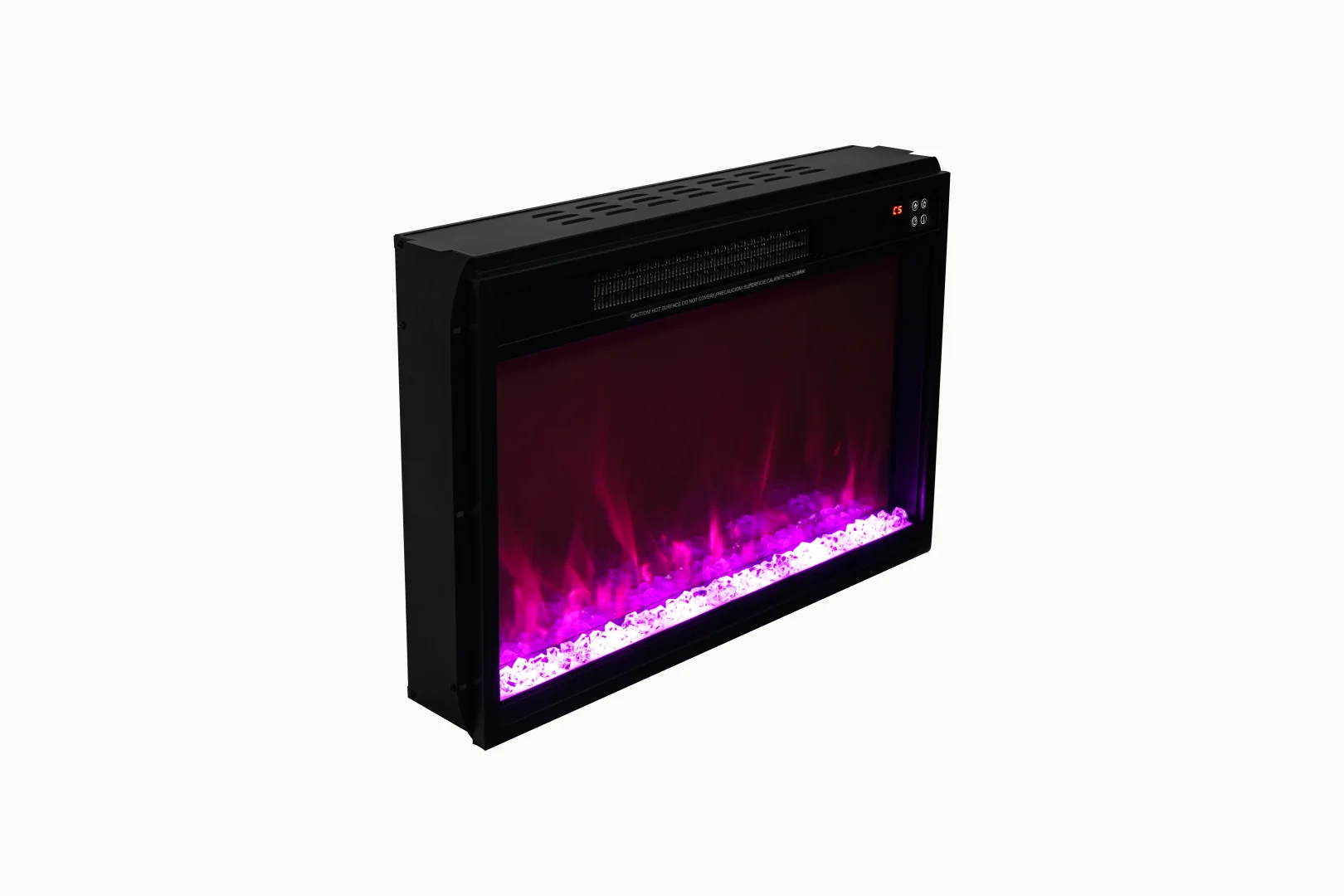 Wall-Mounted Insert Electric Fireplace - E7Z - Product angle