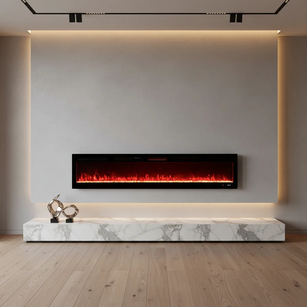 Wall-Mounted Insert Electric Fireplace - E86 - Residential scene