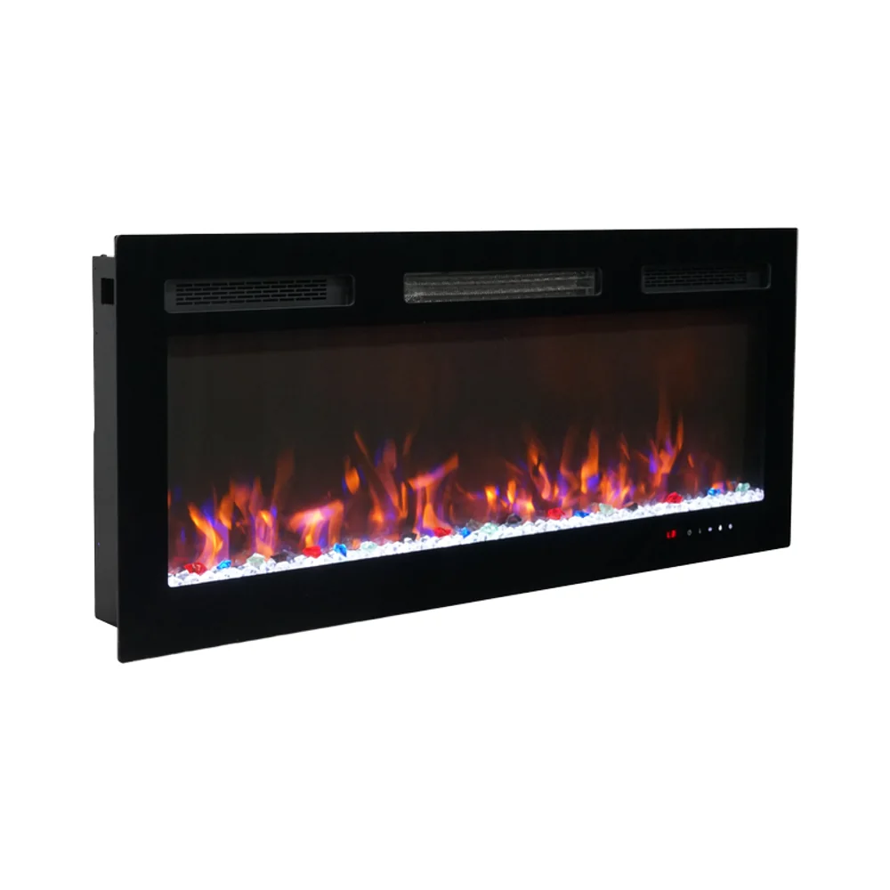 Wall-Mounted Insert Electric Fireplace - E88 - Product angle