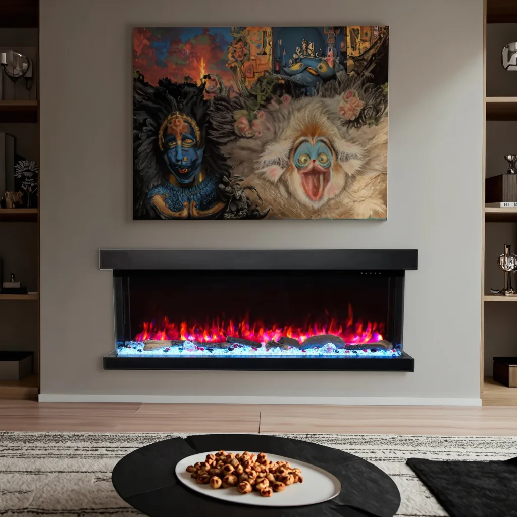 Three-Sided Electric Fireplace - EM - Product front