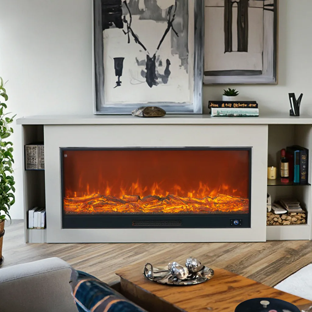 Wall-Mounted Insert Electric Fireplace - EN - Product front
