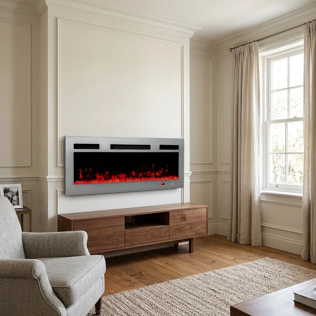 Wall-Mounted Insert Electric Fireplace - EQ - Product front