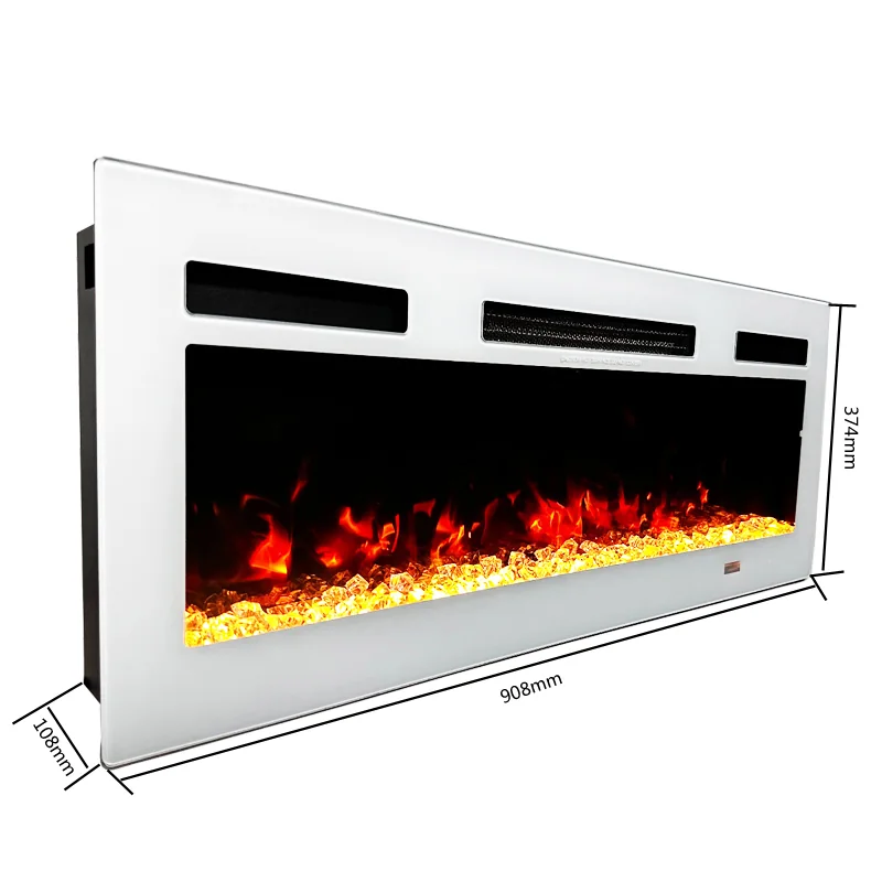 Wall-Mounted Insert Electric Fireplace - ER - Product angle