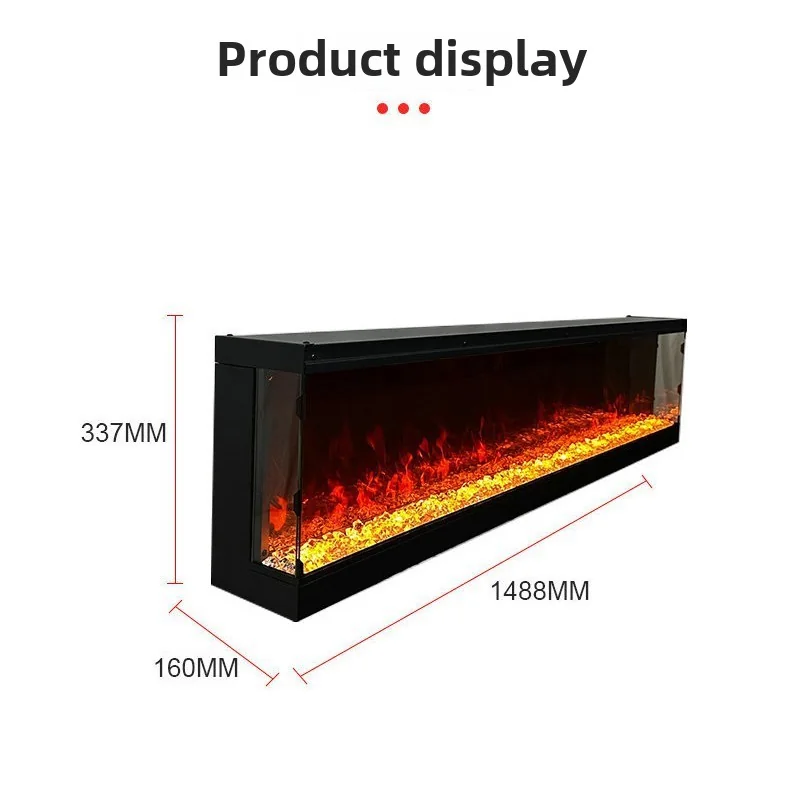 Wall-Mounted Insert Electric Fireplace - EU - Product angle