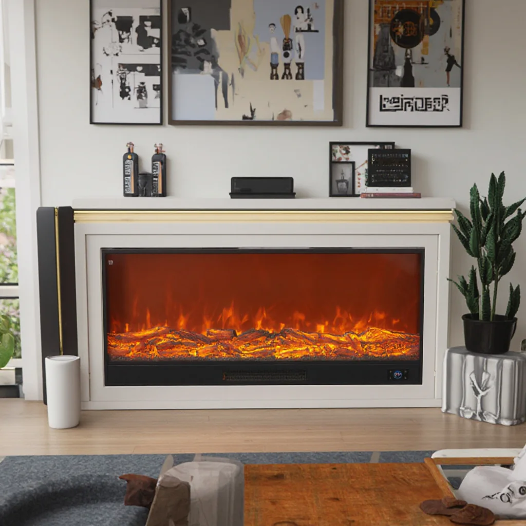 Wall-Mounted Insert Electric Fireplace - E13 - Residential scene