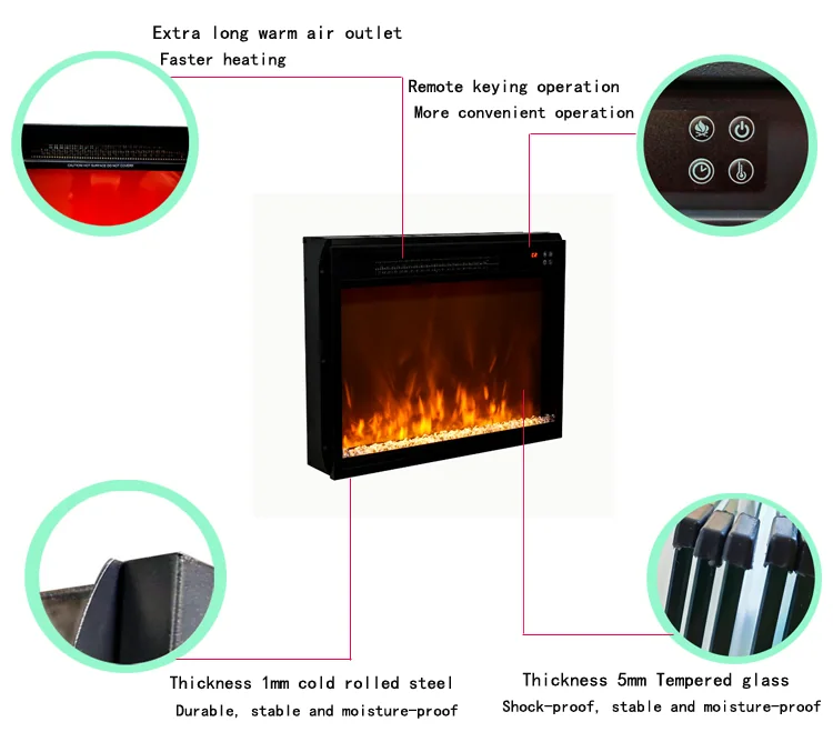 Insert Electric Fireplace - E18 - Detail view
