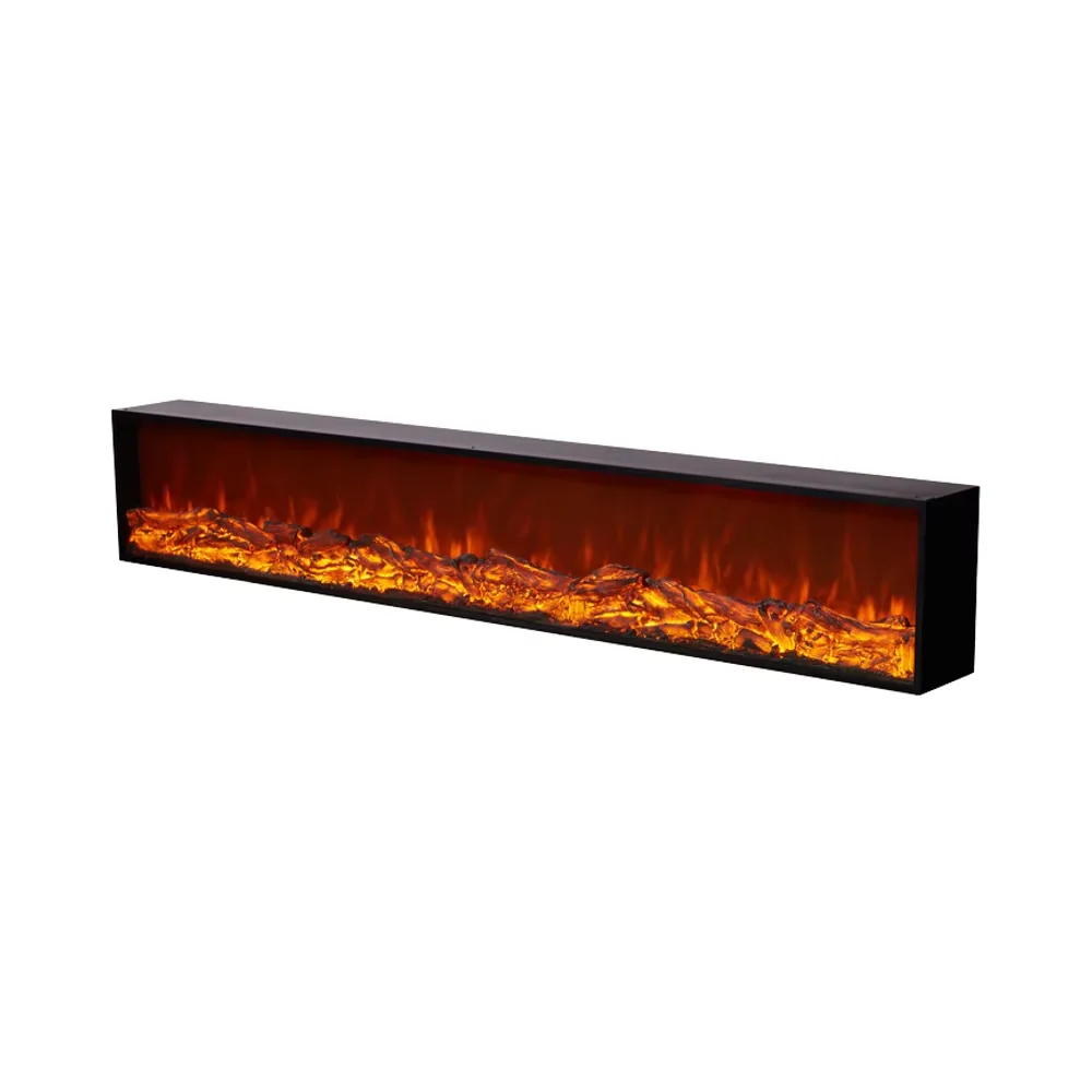 Wall-Mounted Insert Electric Fireplace - E1B - Product angle