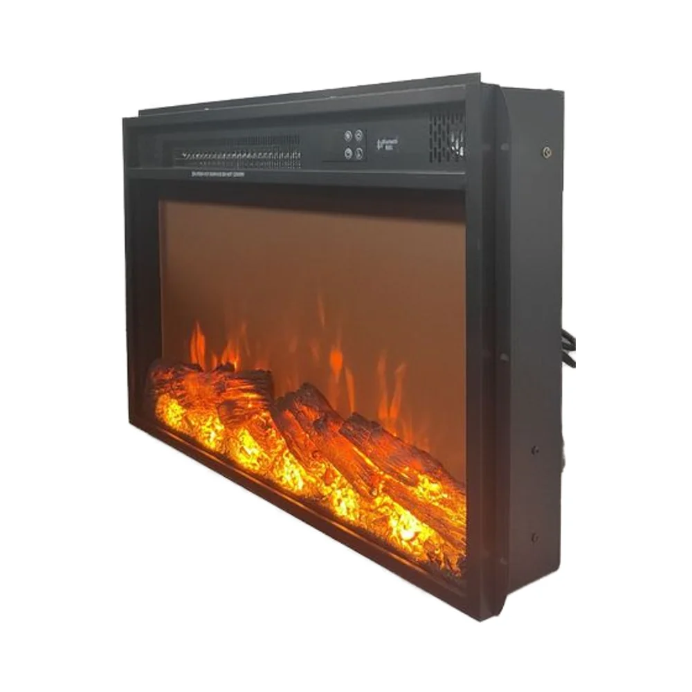 Wall-Mounted Insert Electric Fireplace - E1C - Product angle