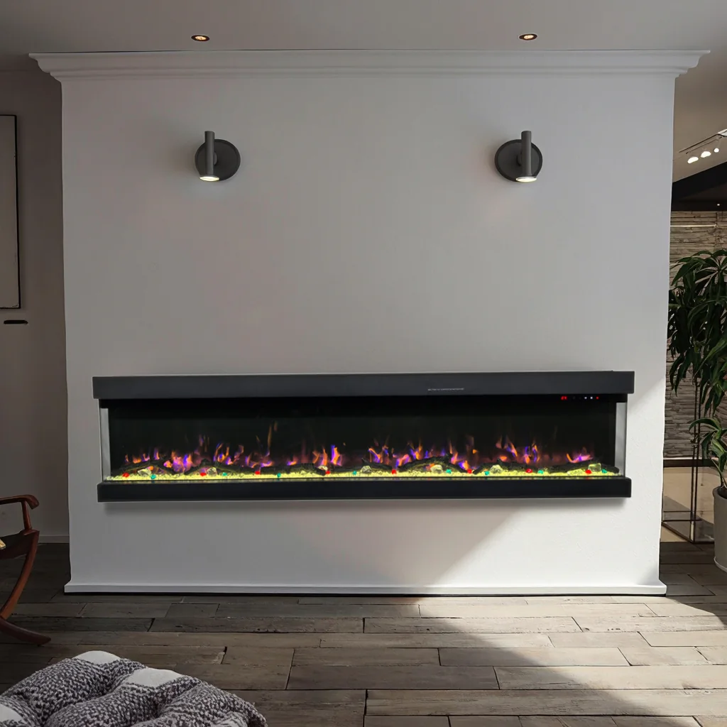 Three-Sided Electric Fireplace - E1E - Product front