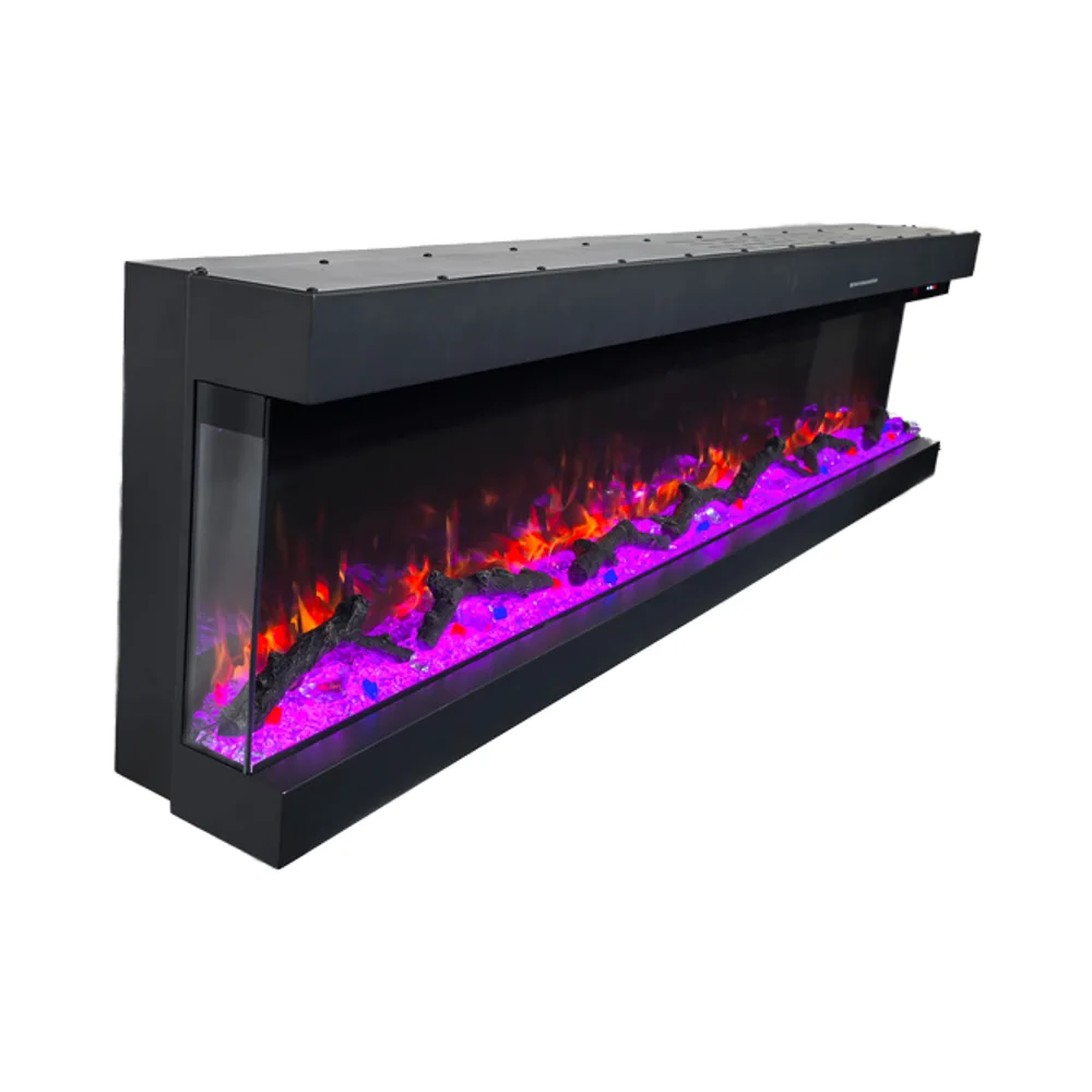 Three-Sided Electric Fireplace - E1E - Product angle