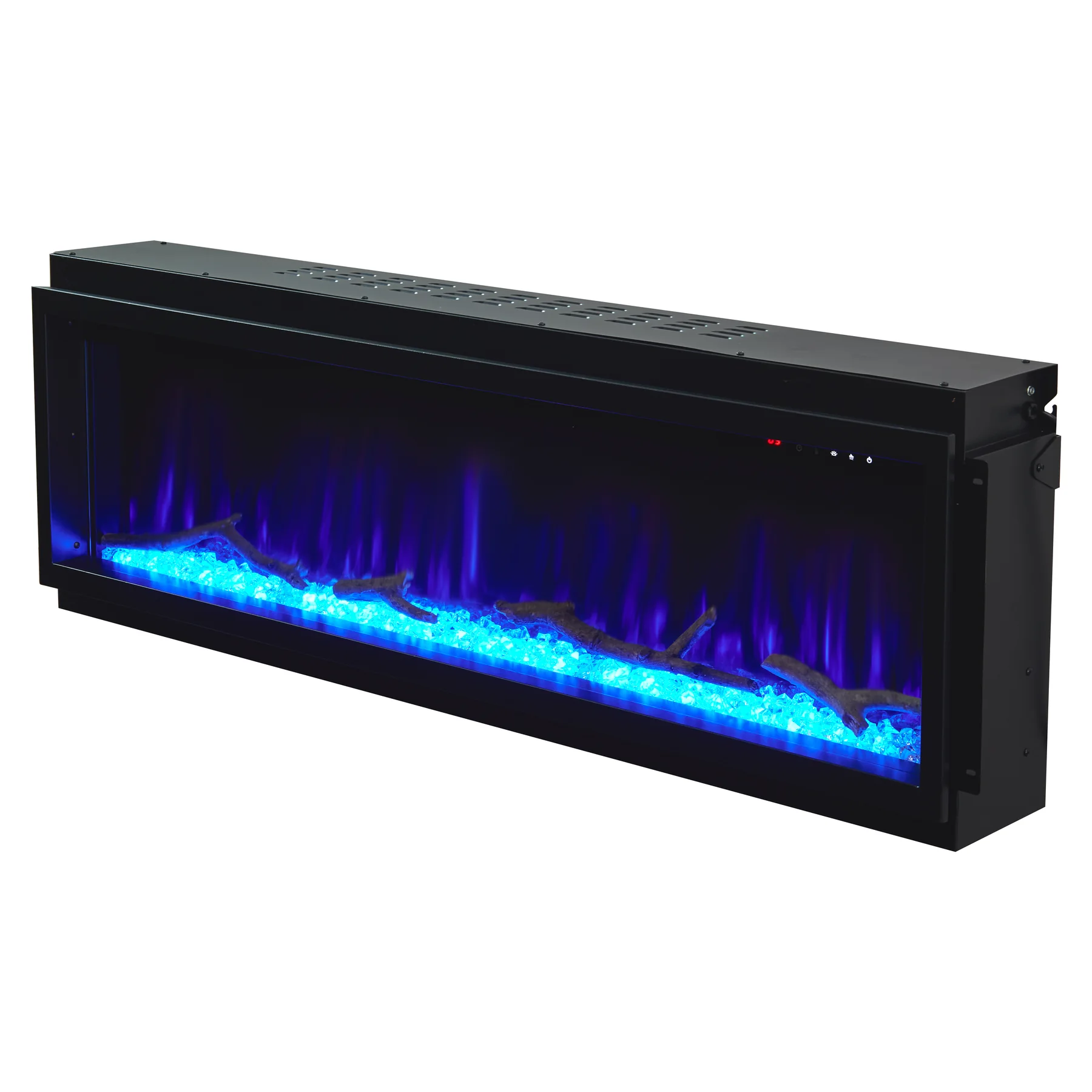Wall-Mounted Insert Electric Fireplace - E1F - Product angle