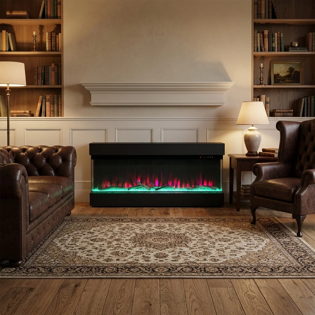 Wall-Mounted Electric Fireplace - E1G - Product front