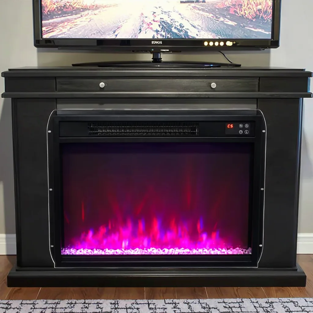 Wall-Mounted Insert Electric Fireplace - E1H - Product front