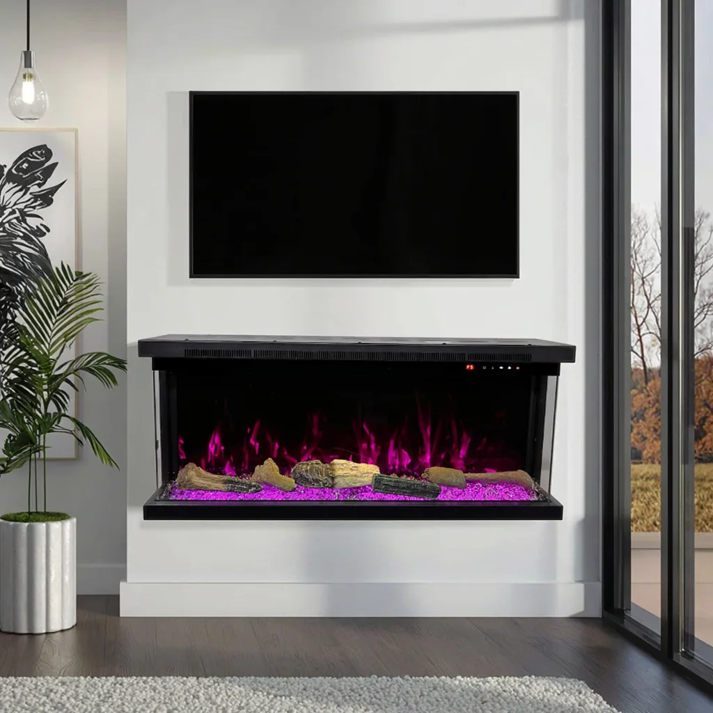 Wall-Mounted Insert Electric Fireplace - E1I - Product front