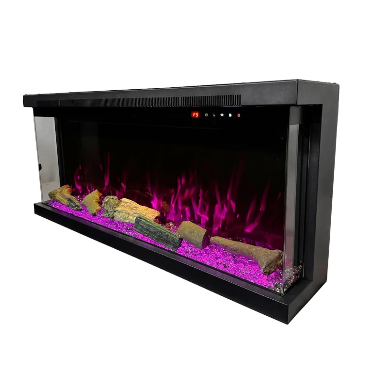 Wall-Mounted Insert Electric Fireplace - E1I - Product angle