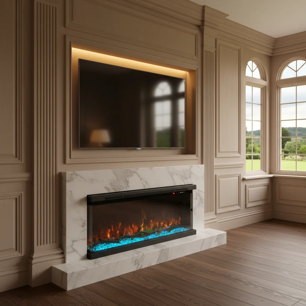 Three-Sided Electric Fireplace - E1L - Product front