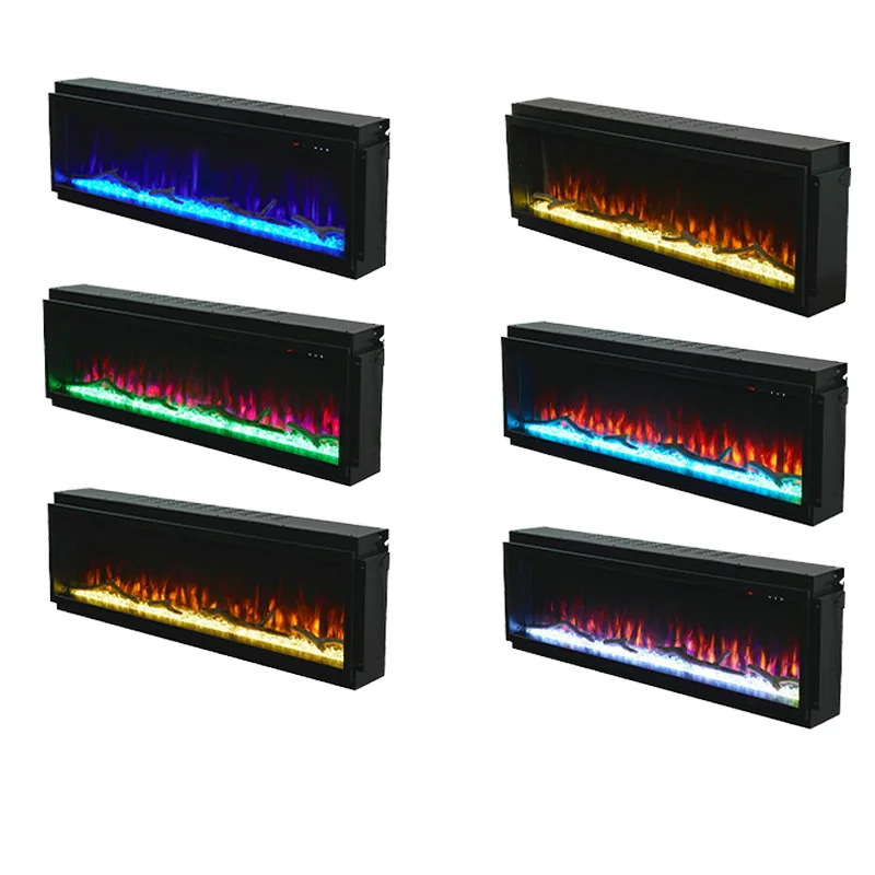 Wall-Mounted Electric Fireplace - E1M - Product angle