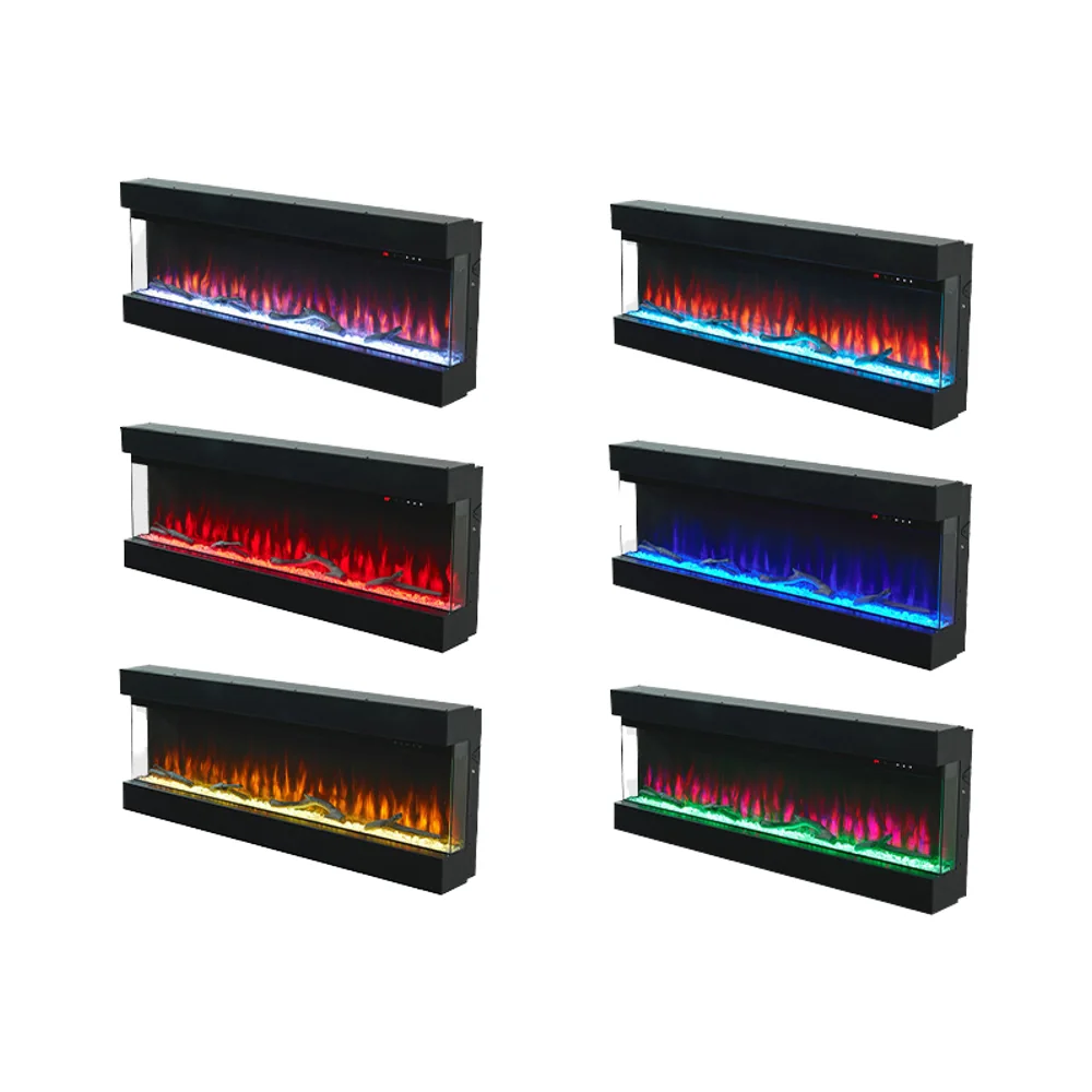 Wall-Mounted Electric Fireplace - E1Q - Product angle
