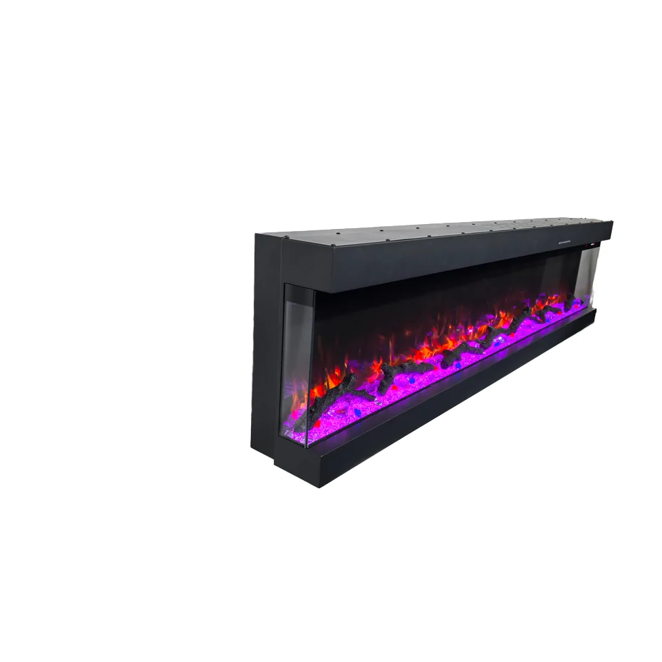 Three-Sided Electric Fireplace - E1S - Product angle