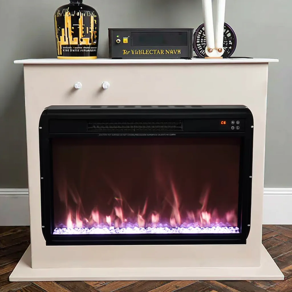 Wall-Mounted Insert Electric Fireplace - E1U - Product front