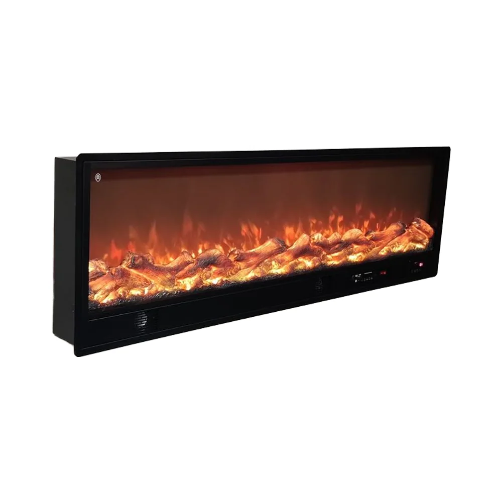 Wall-Mounted Insert Electric Fireplace - E1W - Product angle