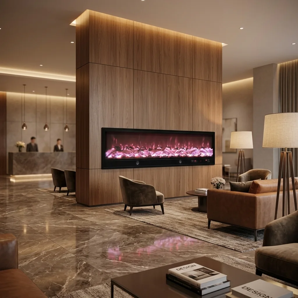 Wall-Mounted Insert Electric Fireplace - E1Y - Product front