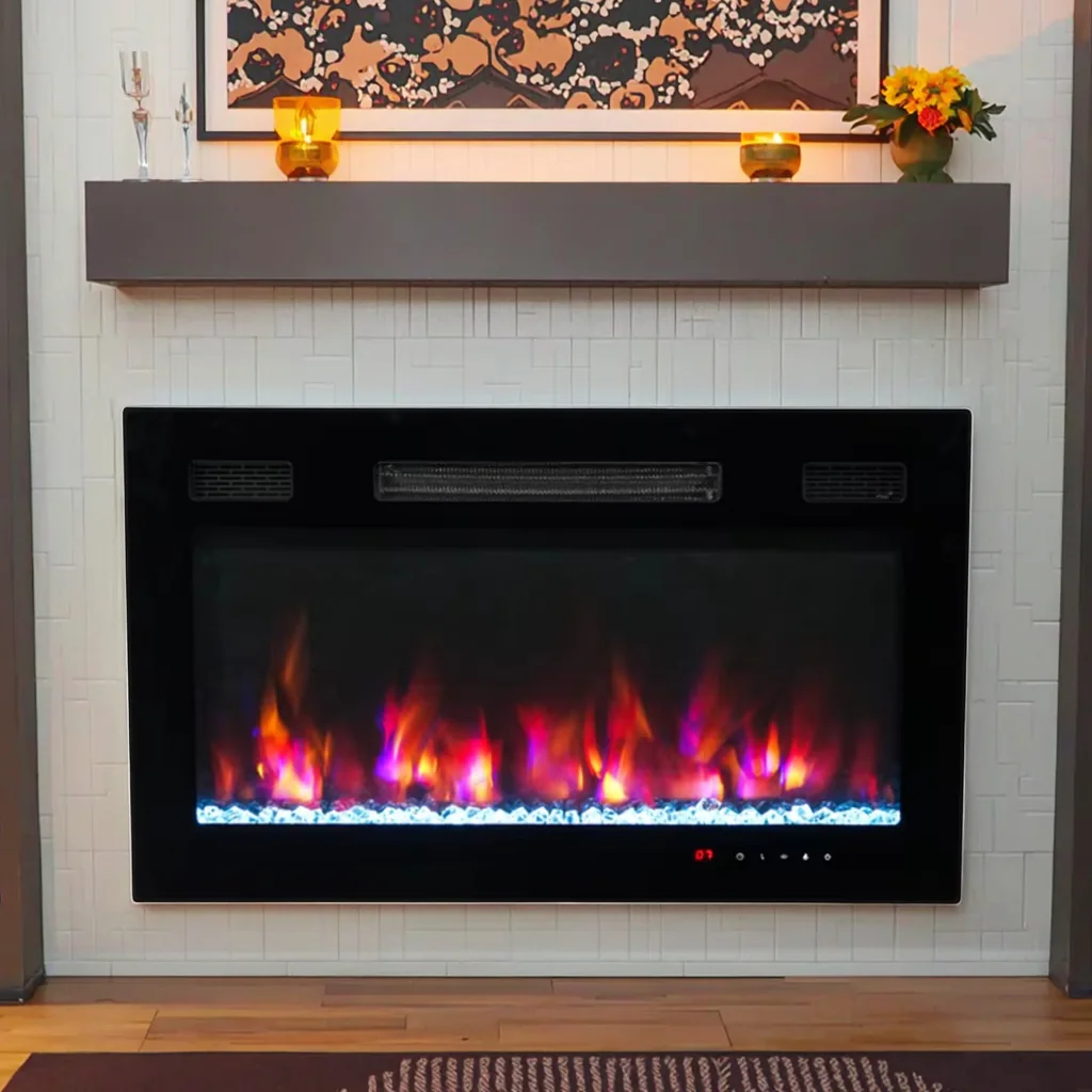 Wall-Mounted Electric Fireplace - E22 - Product front