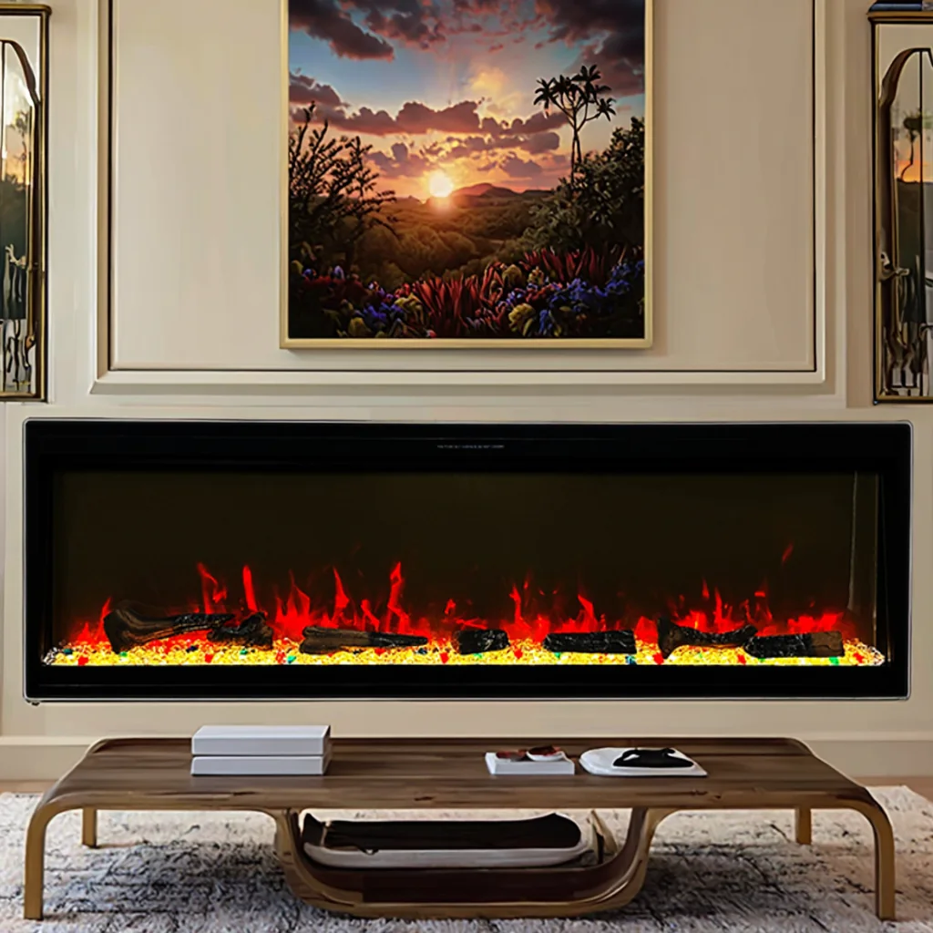Wall-Mounted Insert Electric Fireplace - E26 - Product front