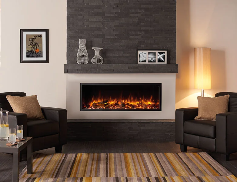 Wall-Mounted Insert Electric Fireplace - E27 - Product front
