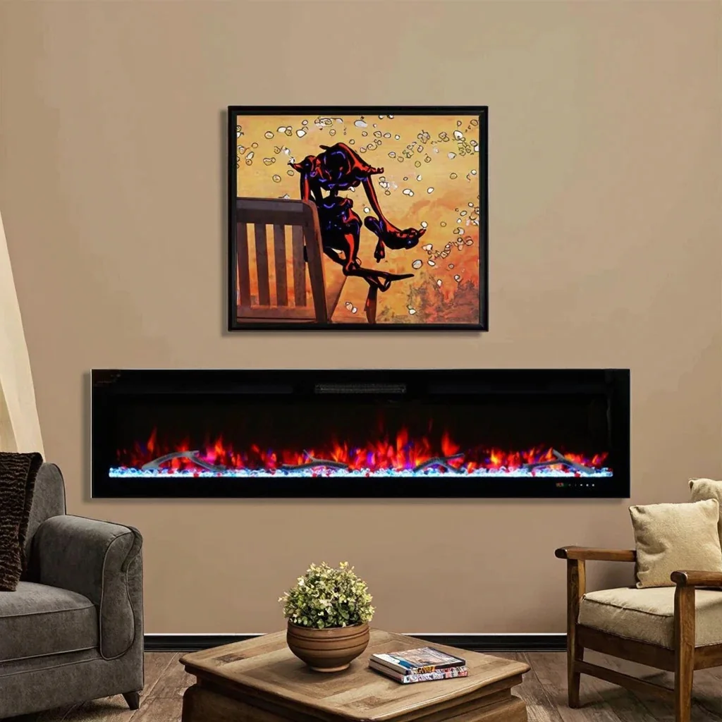 Wall-Mounted Electric Fireplace - E28 - Product front