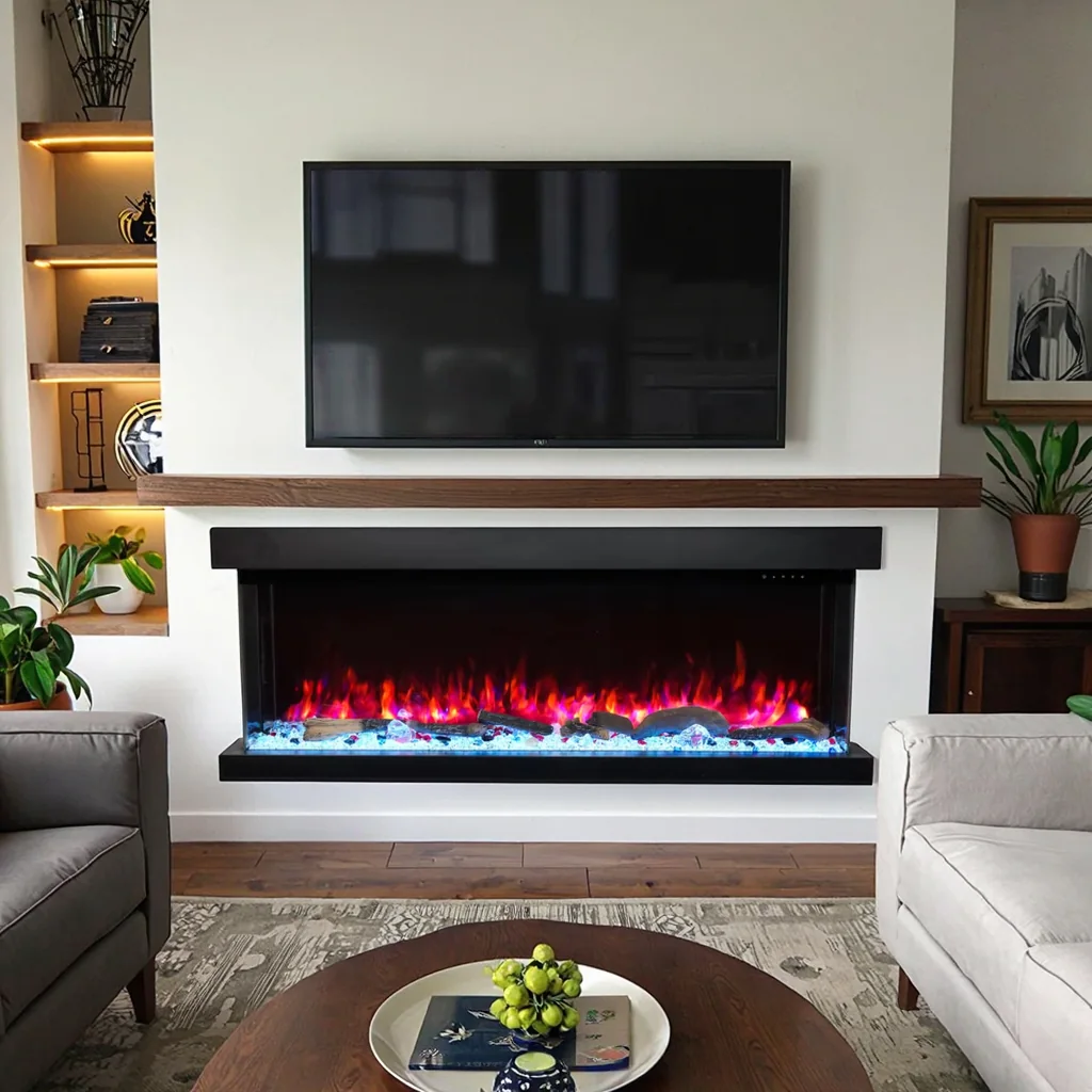 Wall-Mounted Electric Fireplace - E2B - Product front