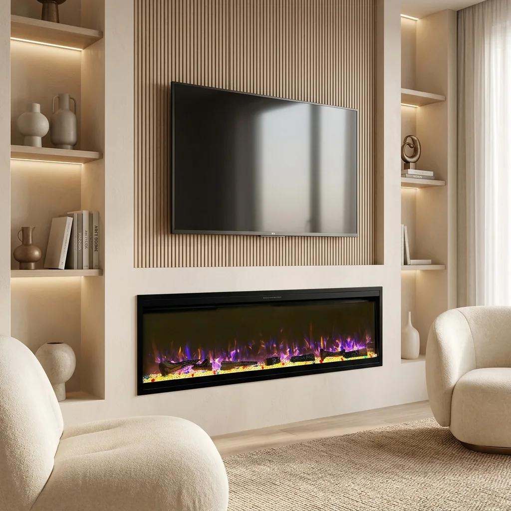 Wall-Mounted Electric Fireplace - E2D - Product front
