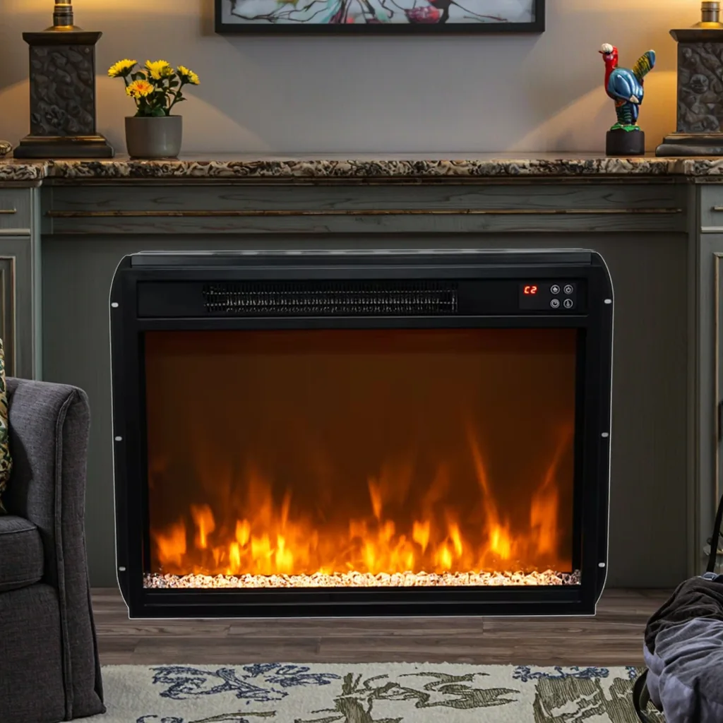 Wall-Mounted Insert Electric Fireplace - E2E - Product front