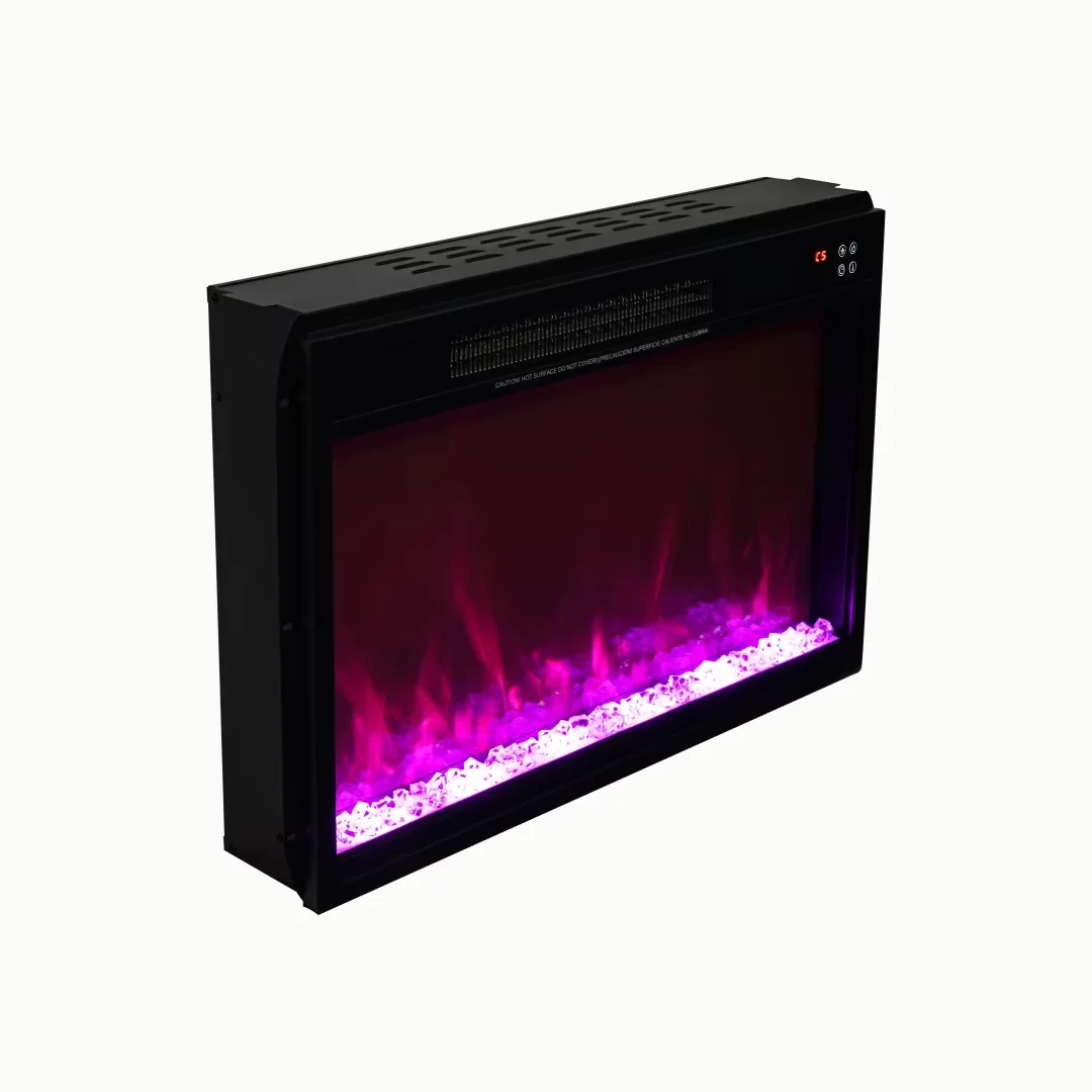 Wall-Mounted Insert Electric Fireplace - E2E - Product angle
