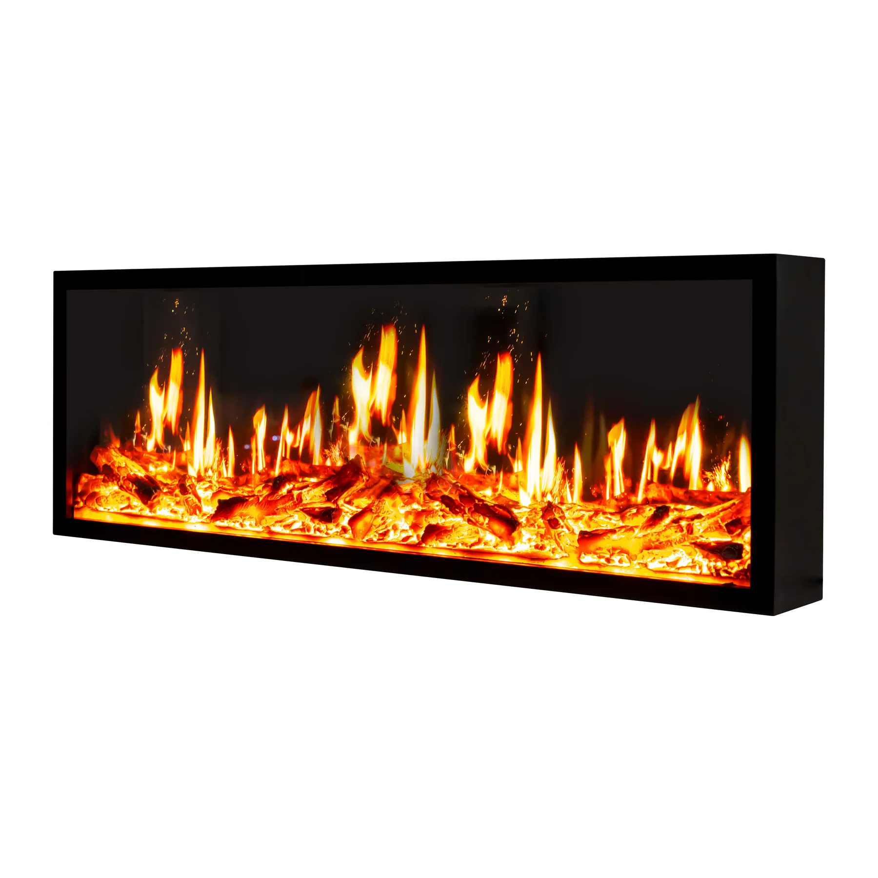 Wall-Mounted Insert Holographic Fireplace - H4 - Product angle