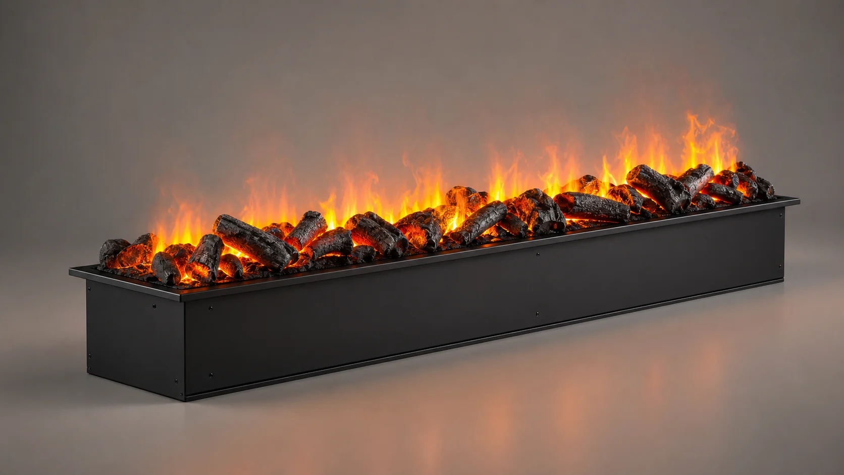Linearer 3D-Wasserdampf-Kamin mit Dekor-Holzkohle - M11 - Product angle