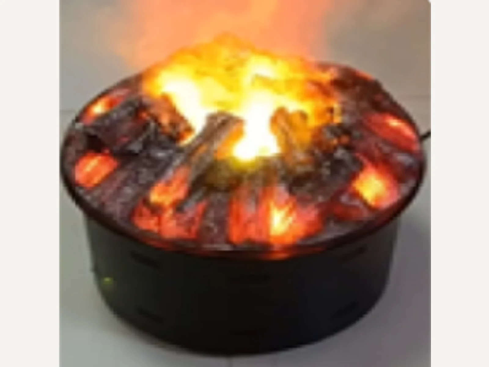 Runder Einbau-3D-Wasserdampf-Kamin mit Dekor-Holzscheiten - Product front